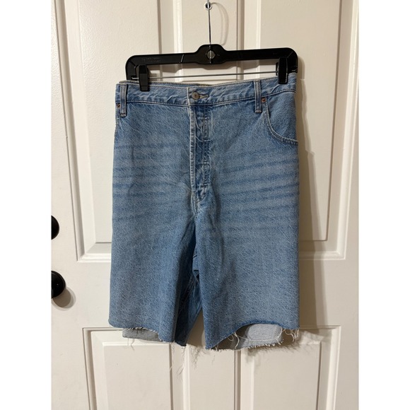Old Navy Pants - Old Navy | Mid-Rise Baggy Cut Off Denim Shorts | 20 || Light Blue|